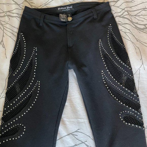 Vintage Grunge Mesh Angel Wings Platinum Plush Size S - Picture 3 of 5